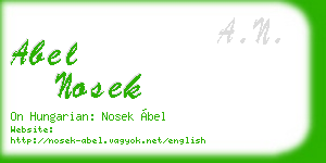 abel nosek business card